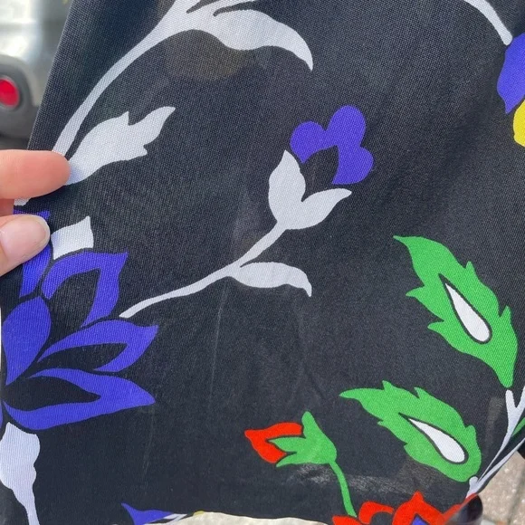 Nieves Lavi Colorful Floral Halter Wrap Dress. - Picture 8 of 8